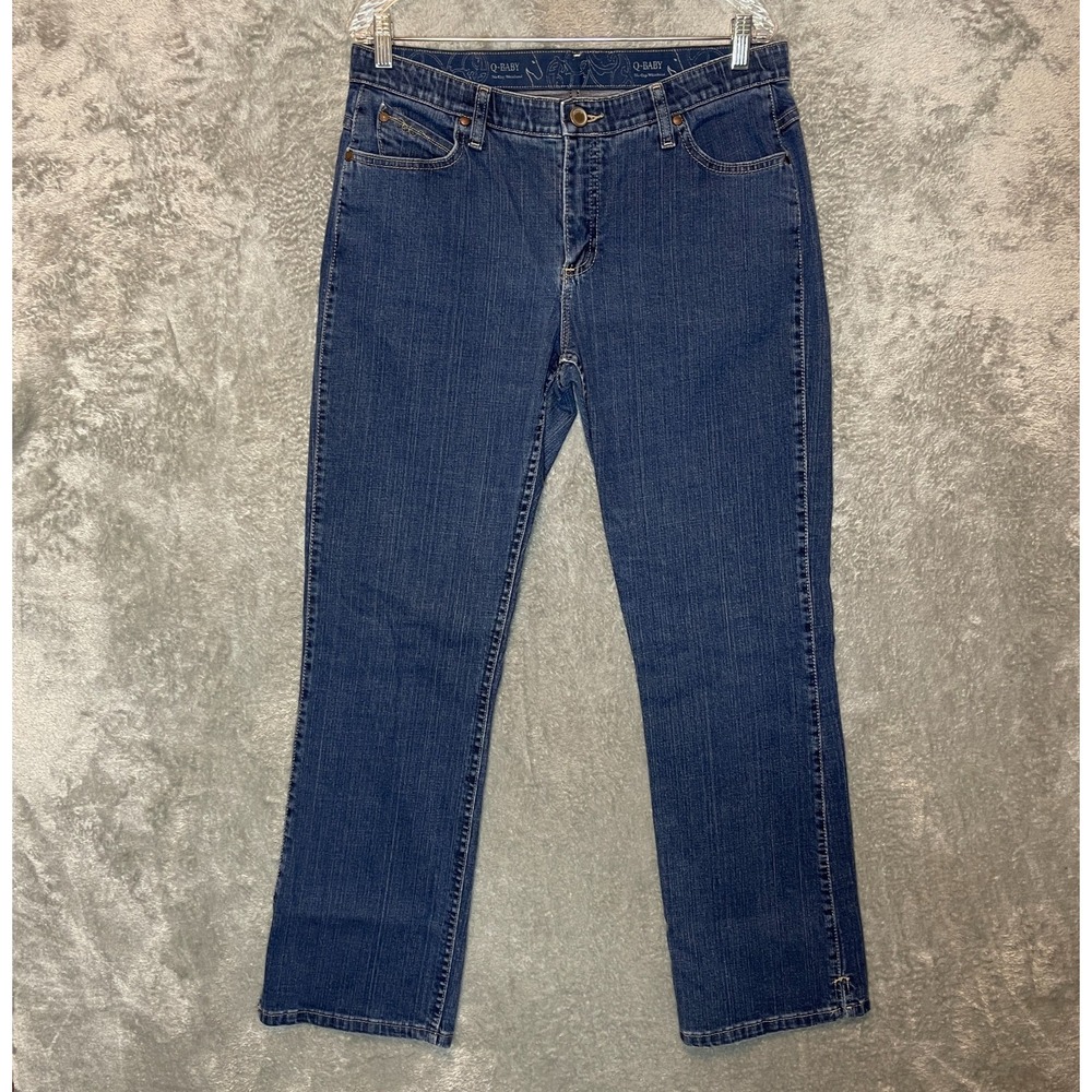 Wrangler Women Cowgirl Mid Rise Q Baby No Gap Waist Riding Bootcut Jean 14x32